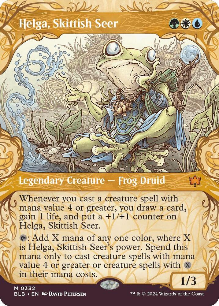 Helga, Skittish Seer (Showcase) [Bloomburrow]