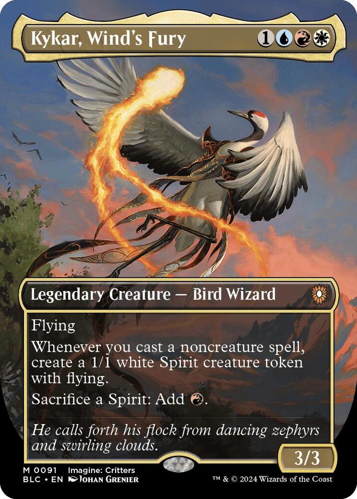 Kykar, Wind's Fury (Borderless) [Bloomburrow Commander]