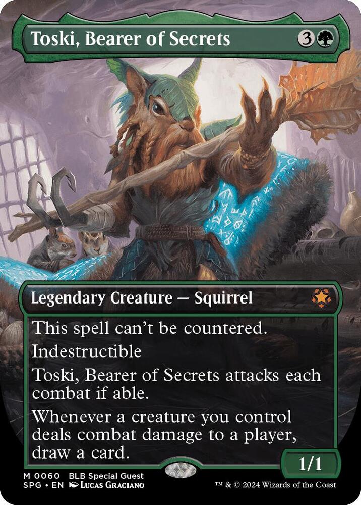 Toski, Bearer of Secrets (Borderless) [Bloomburrow Special Guests]