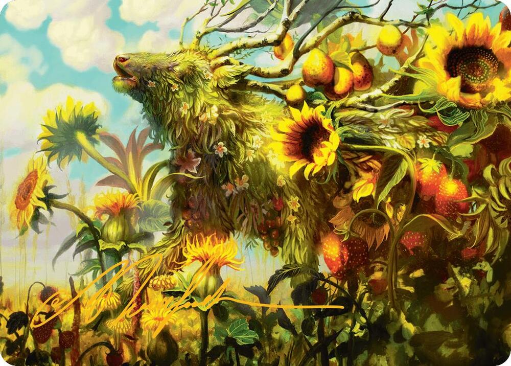 Beza, the Bounding Spring Art Card (Gold-Stamped Signature) [Bloomburrow Art Series]