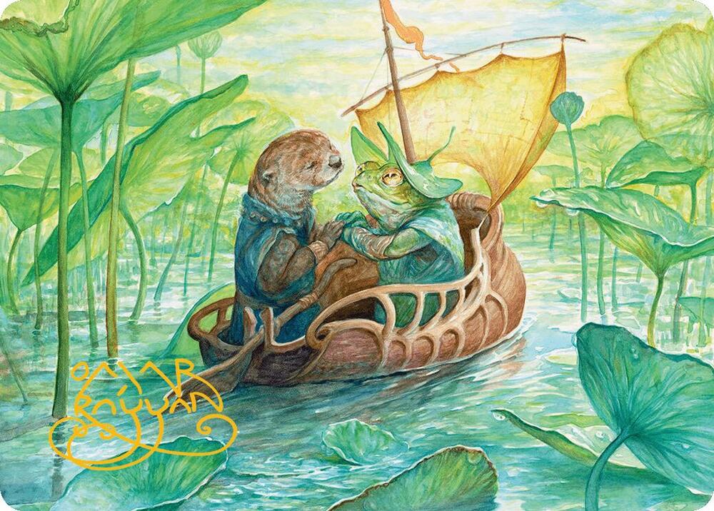 Run Away Together Art Card (Gold-Stamped Signature) [Bloomburrow Art Series]
