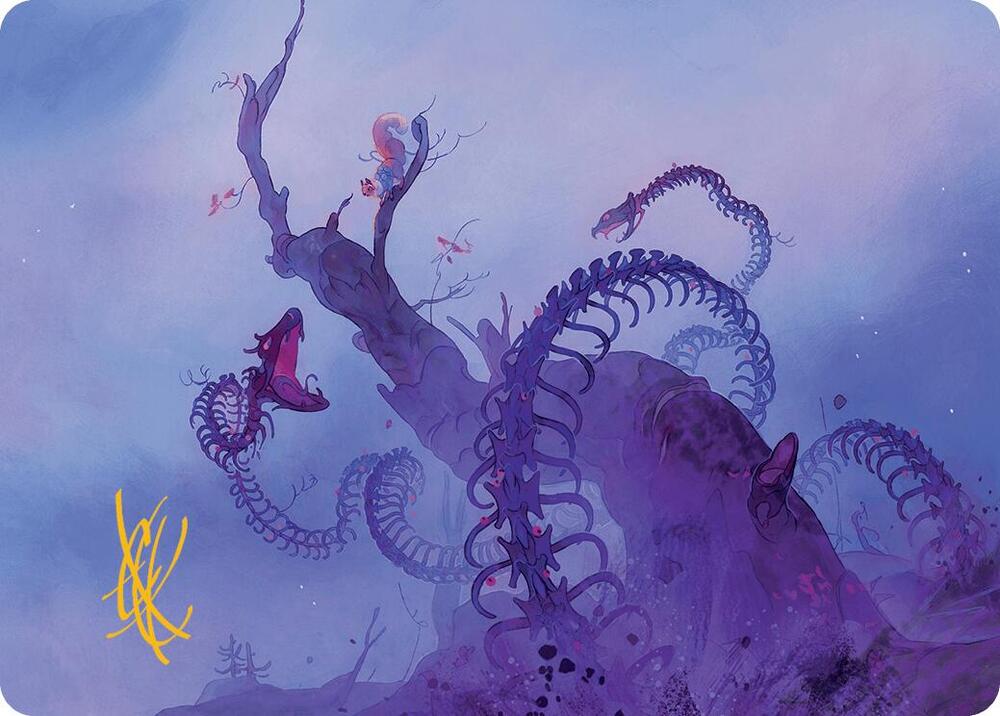 Coiling Rebirth Art Card (Gold-Stamped Signature) [Bloomburrow Art Series]