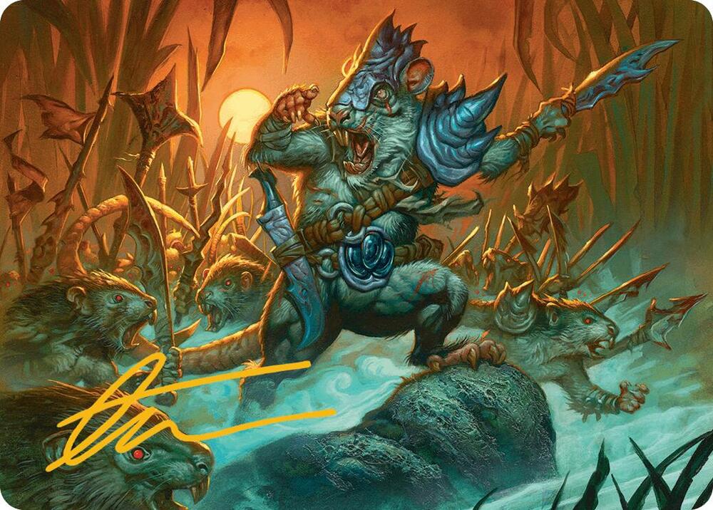 Persistent Marshstalker Art Card (Gold-Stamped Signature) [Bloomburrow Art Series]