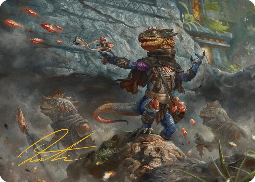 Agate Instigator Art Card (Gold-Stamped Signature) [Bloomburrow Art Series]