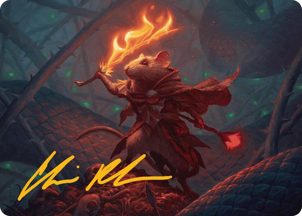 Emberheart Challenger Art Card (Gold-Stamped Signature) [Bloomburrow Art Series]