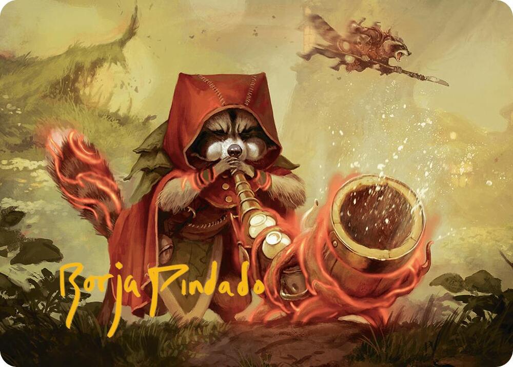 Raccoon Rallier Art Card (Gold-Stamped Signature) [Bloomburrow Art Series]