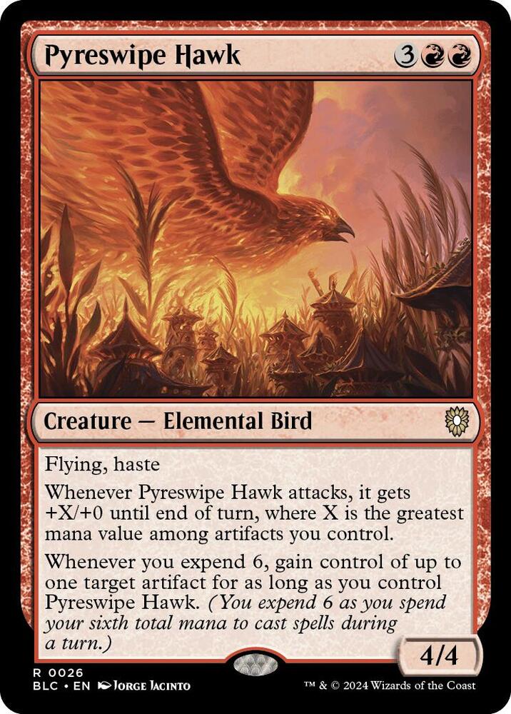 Pyreswipe Hawk [Bloomburrow Commander]