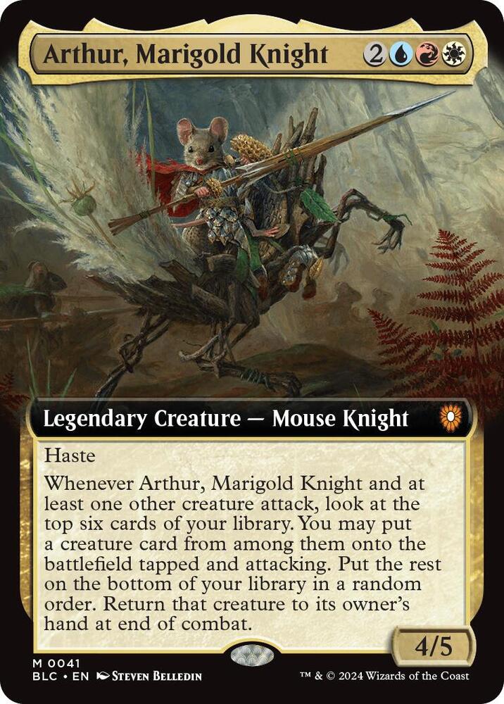 Arthur, Marigold Knight (Extended Art) [Bloomburrow Commander]