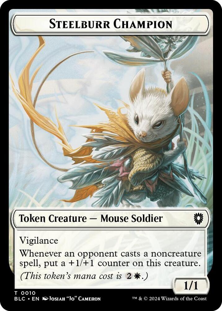 Steelburr Champion // Squid Double-Sided Token [Bloomburrow Commander Tokens]
