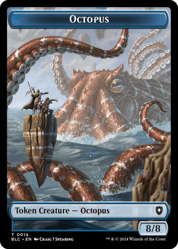 Octopus // Rabbit Double-Sided Token [Bloomburrow Commander Tokens]