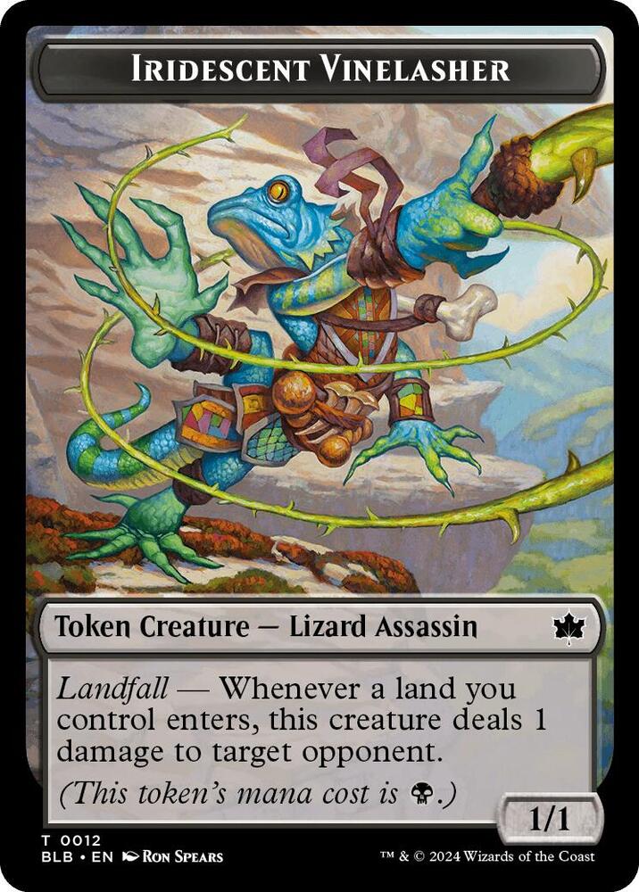 Iridescent Vinelasher Token [Bloomburrow Tokens]