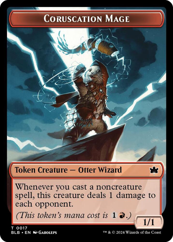 Coruscation Mage Token [Bloomburrow Tokens]