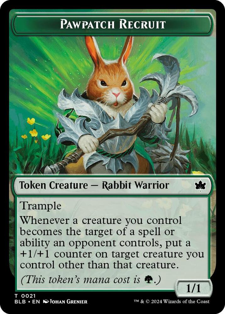 Pawpatch Recruit Token [Bloomburrow Tokens]