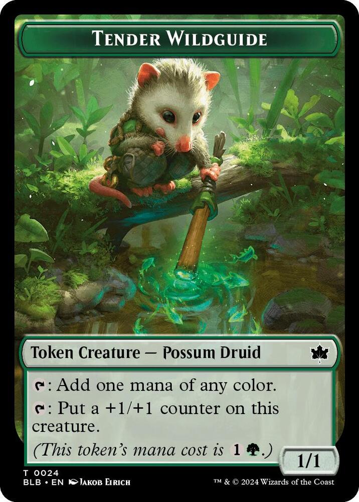 Tender Wildguide Token [Bloomburrow Tokens]
