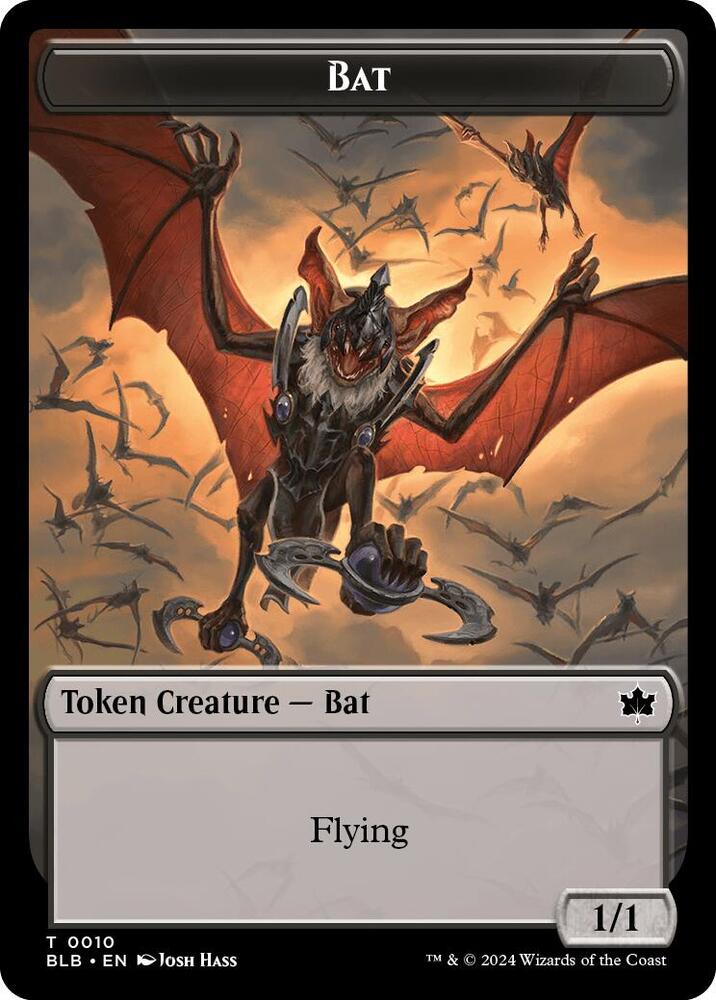 Bat // Intrepid Rabbit Double-Sided Token [Bloomburrow Tokens]