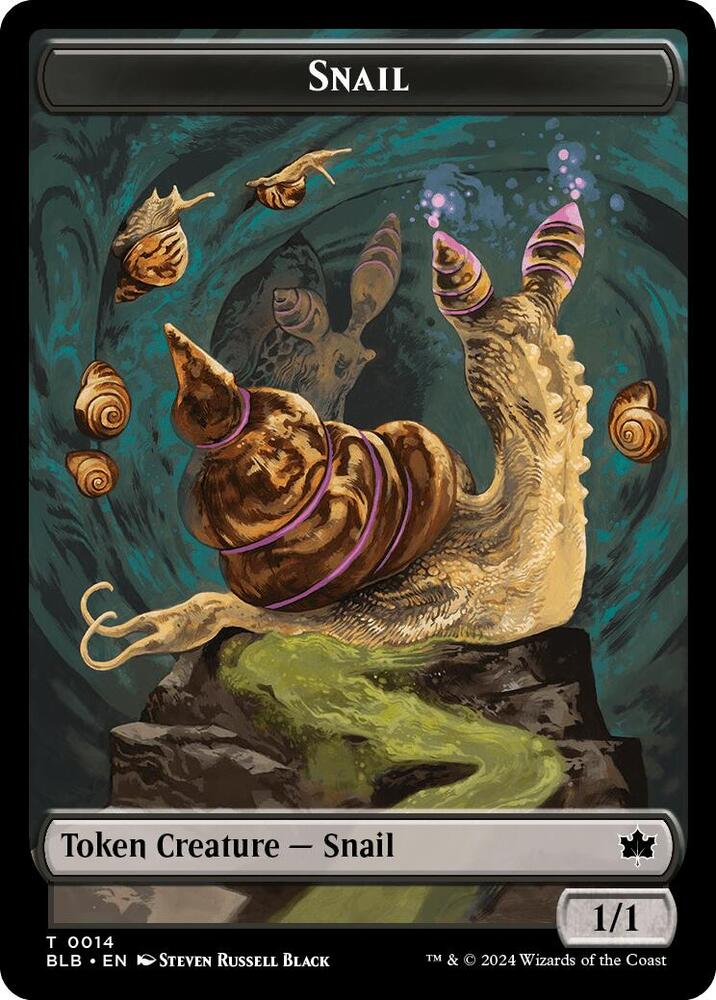 Snail // Thundertrap Trainer Double-Sided Token [Bloomburrow Tokens]