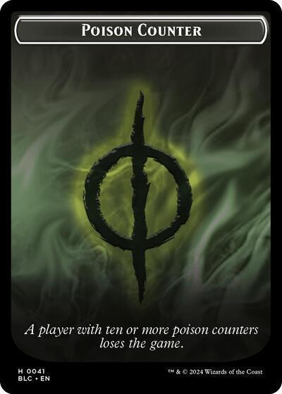 Rabbit // Poison Counter Double-Sided Token [Bloomburrow Commander Tokens]