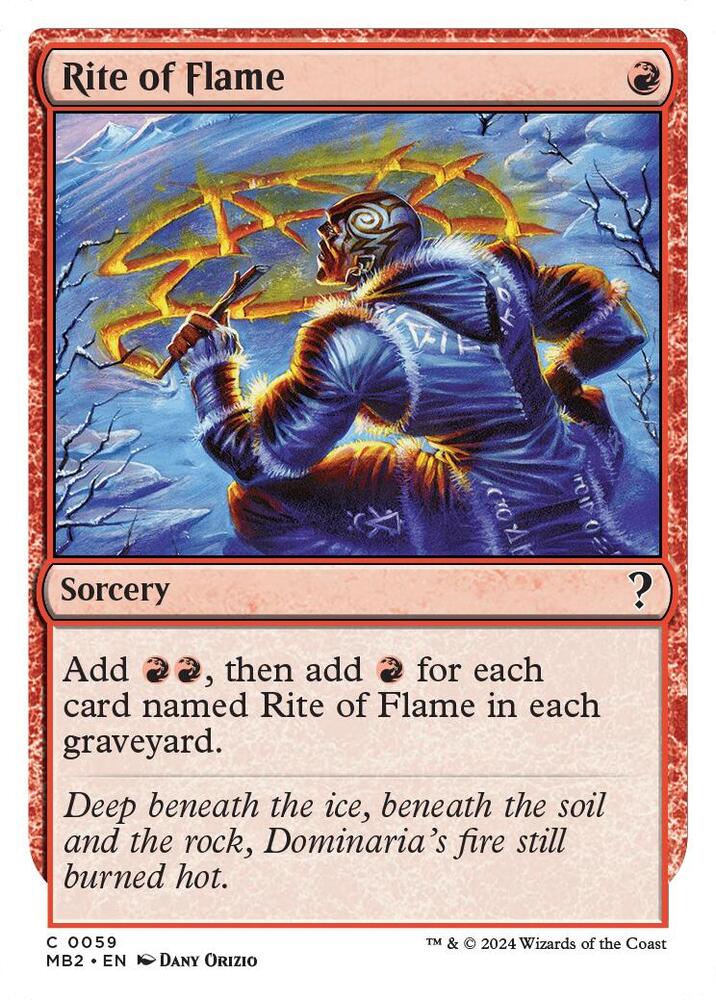 Rite of Flame (White Border) [Mystery Booster 2]