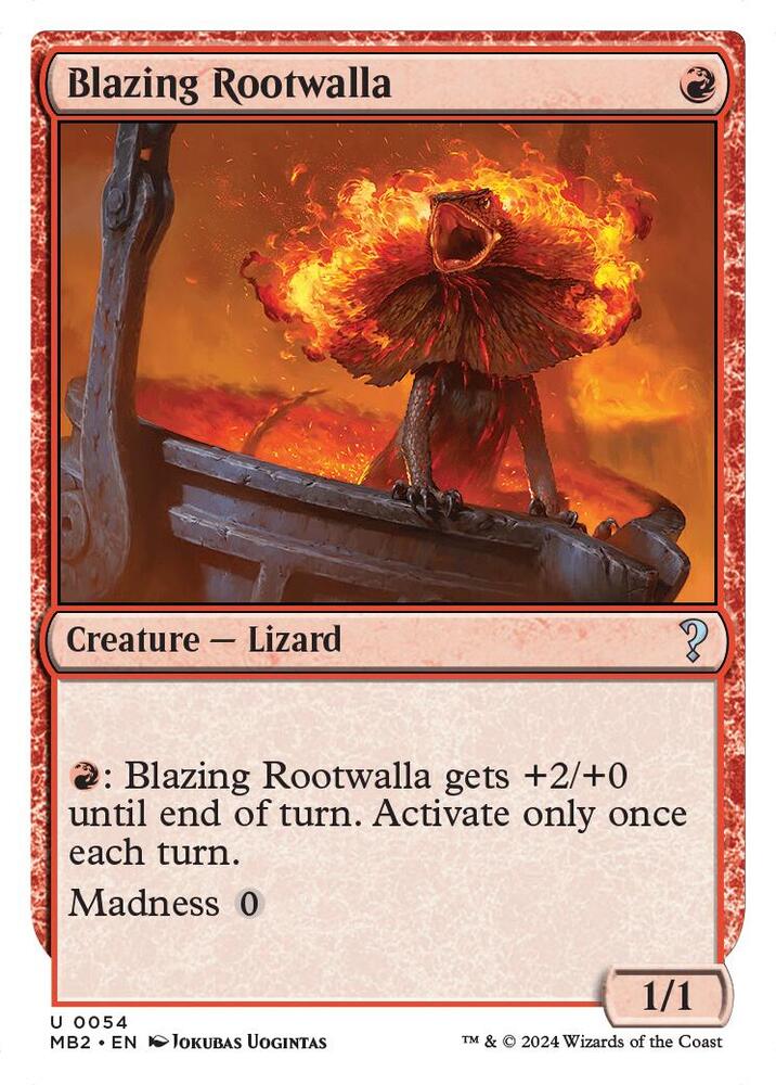 Blazing Rootwalla (White Border) [Mystery Booster 2]