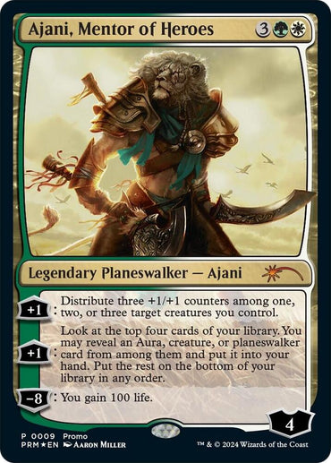 Ajani, Mentor of Heroes (Deluxe Commander Kit) [March of the Machine Promos]