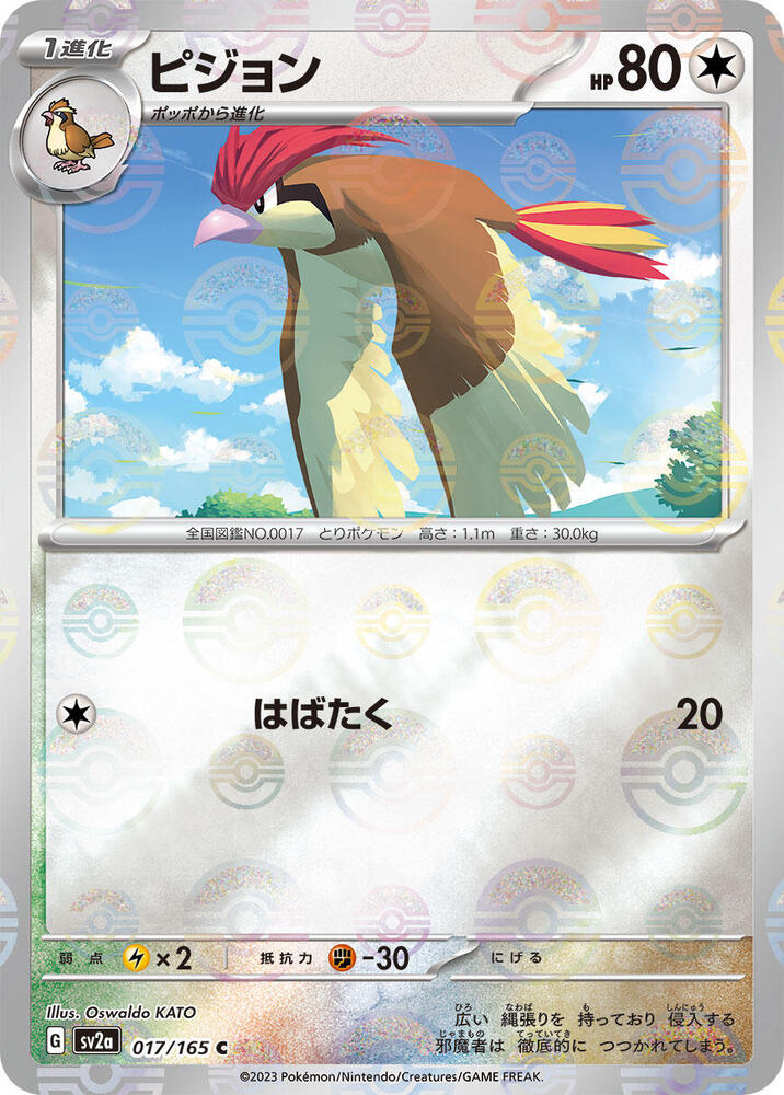 Pidgeotto (Poke Ball Pattern) (017/165) [SV2a: Pokemon Card 151] (Japanese)