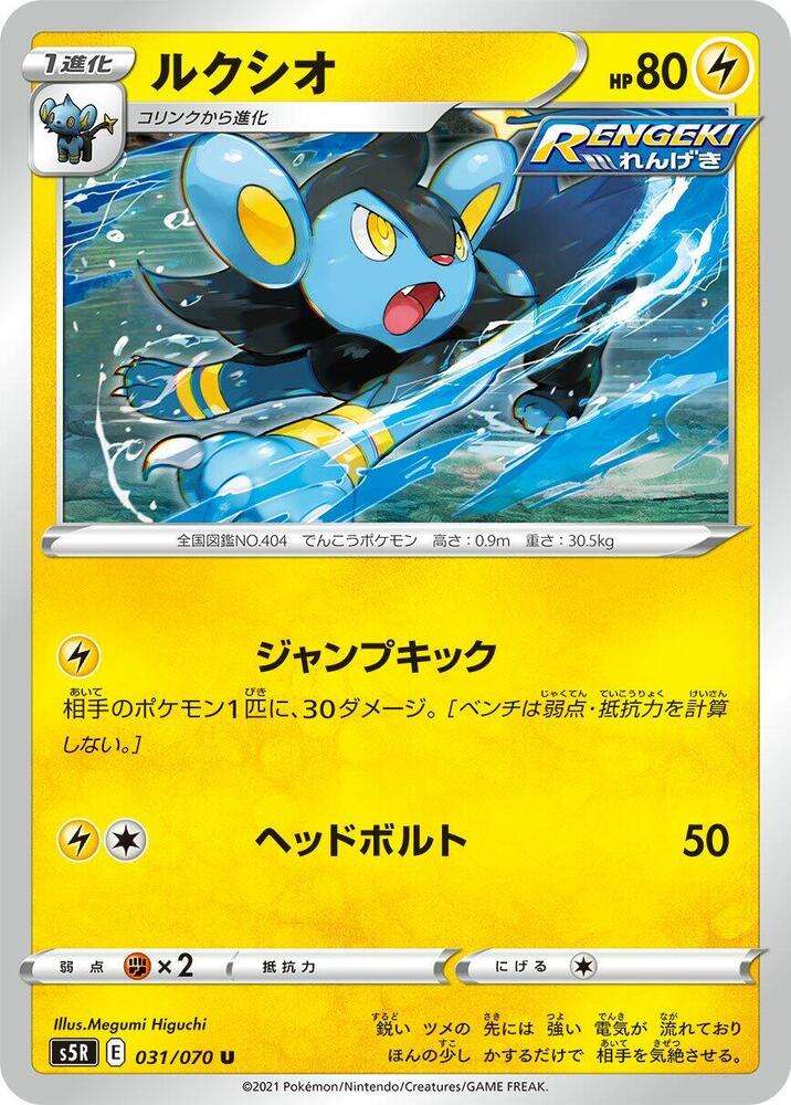 Luxio (031/070) [S5R: Rapid Strike Master] (Japanese)