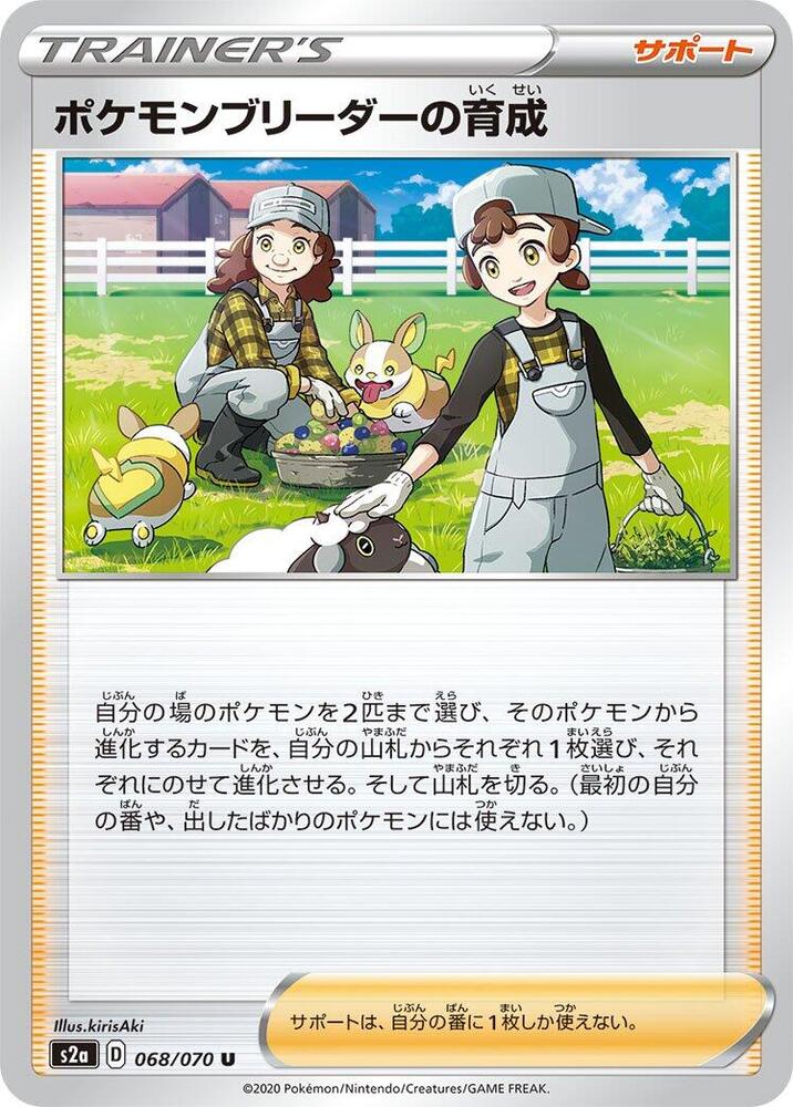 Pokemon Breeder's Nurturing - 068/070 (068/070) [S2a: Explosive Walker] (Japanese)