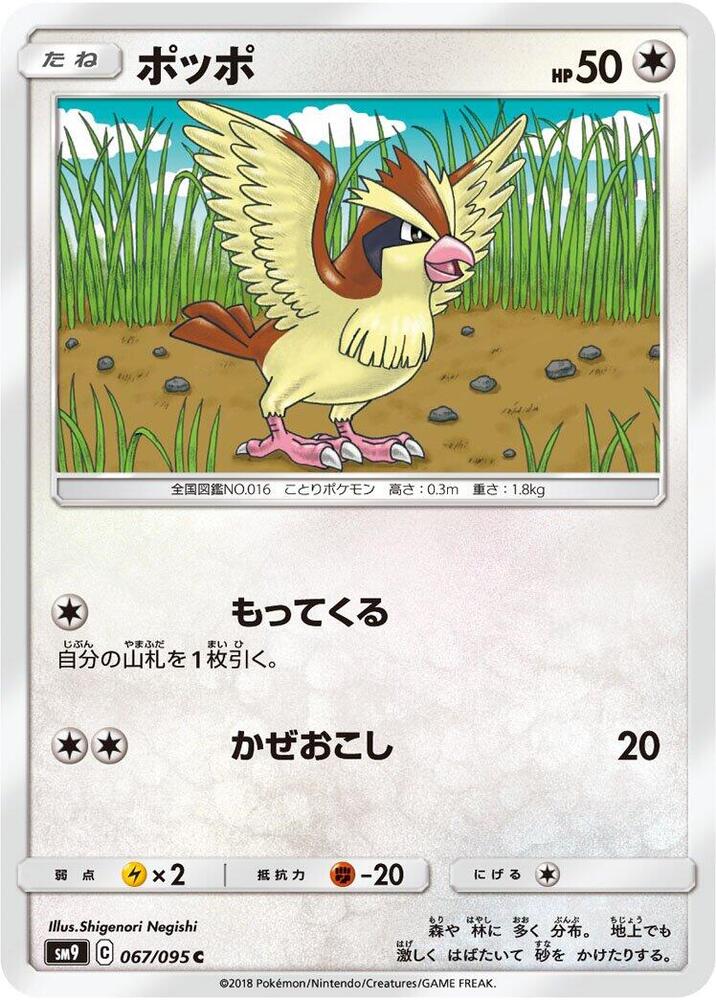 Pidgey - 067/095 (067/095) [SM9: Tag Bolt] (Japanese)