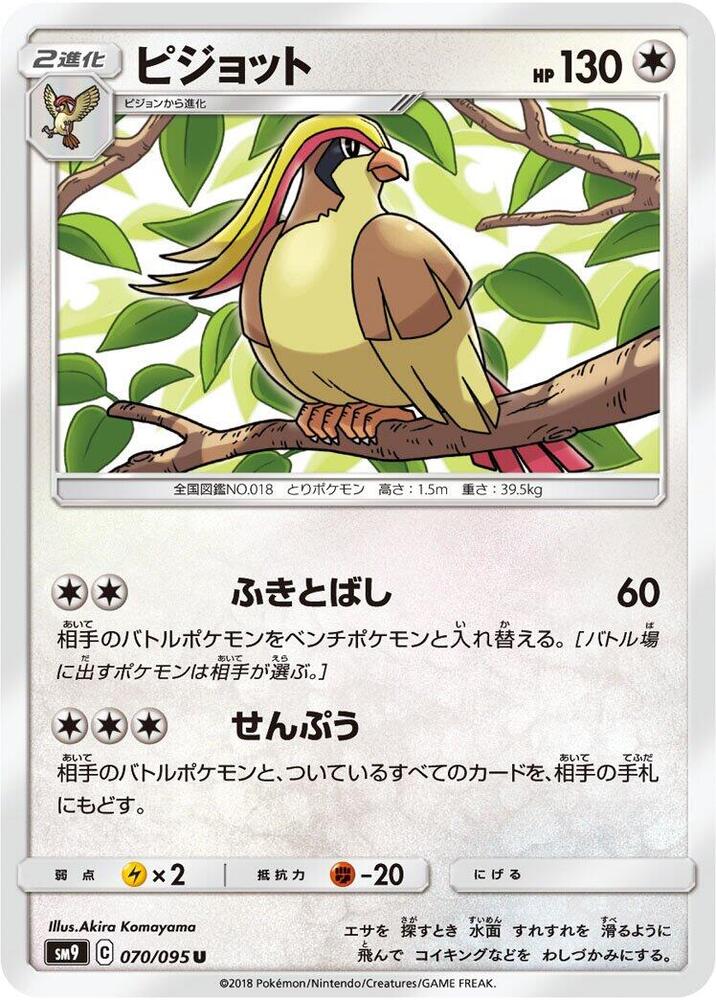 Pidgeot (070/095) [SM9: Tag Bolt] (Japanese)