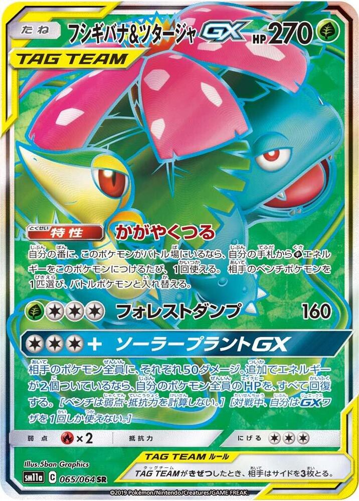 Venusaur & Snivy GX - 065/064 (065/064) [SM11a: Remix Bout] (Japanese)