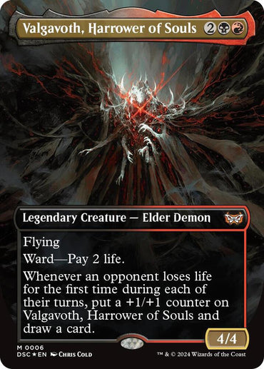 Valgavoth, Harrower of Souls (Borderless) [Duskmourn: House of Horror Commander]