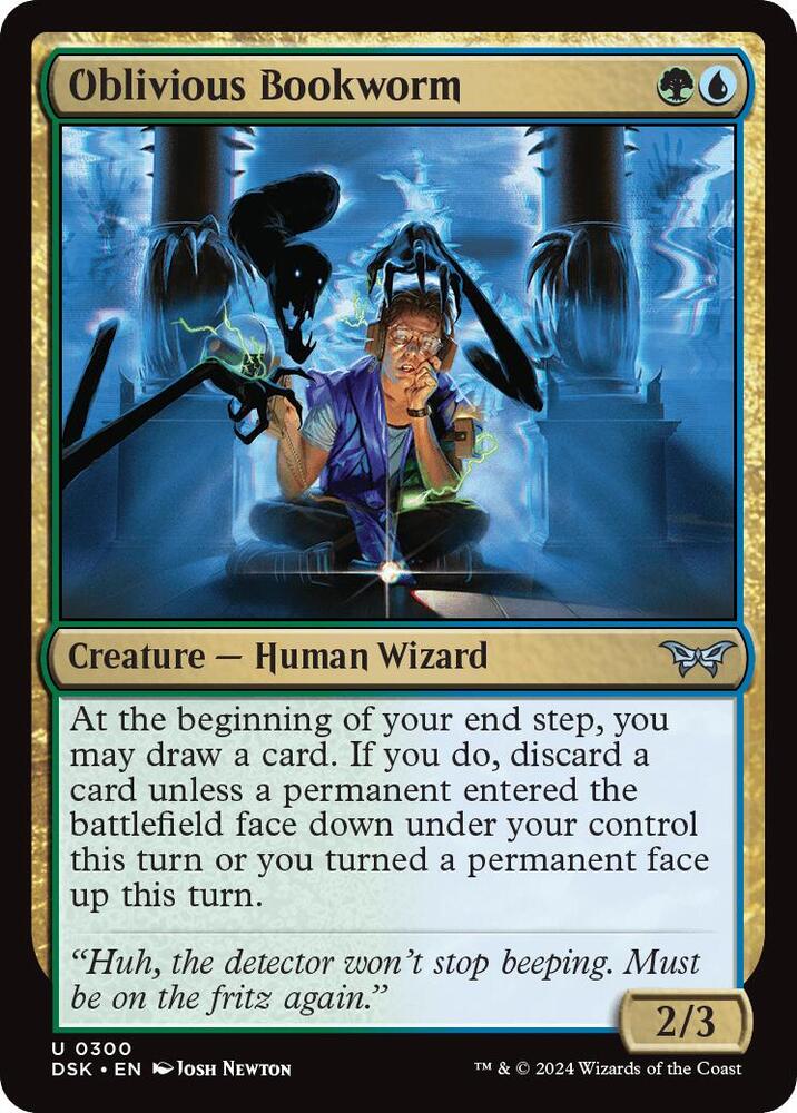 Oblivious Bookworm (0300) [Duskmourn: House of Horror]