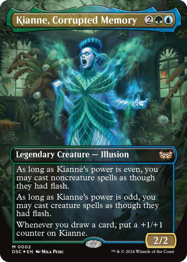 Kianne, Corrupted Memory (Borderless) [Duskmourn: House of Horror Commander]