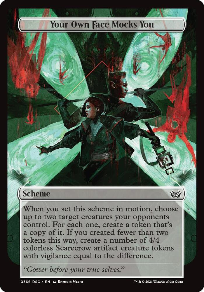 Your Own Face Mocks You (Full Art) [Duskmourn: Archenemy]