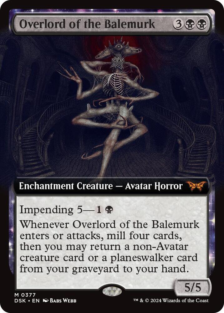Overlord of the Balemurk (Extended Art) [Duskmourn: House of Horror]