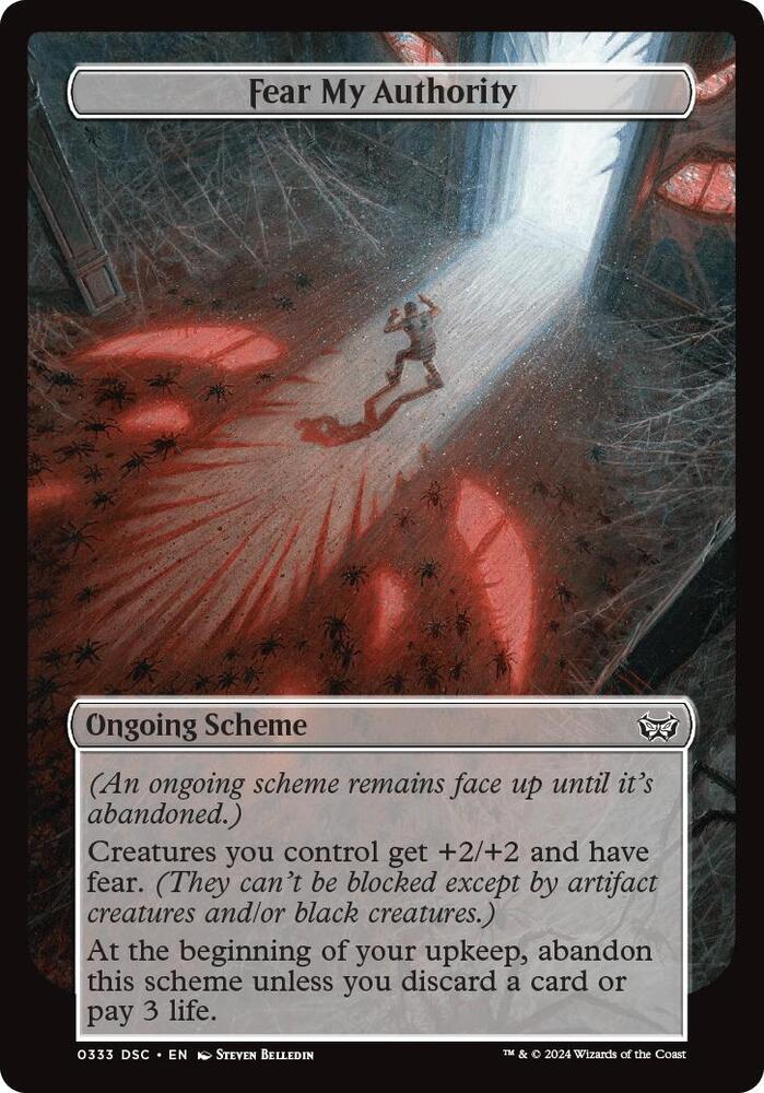 Fear My Authoirty (Full Art) [Duskmourn: Archenemy]
