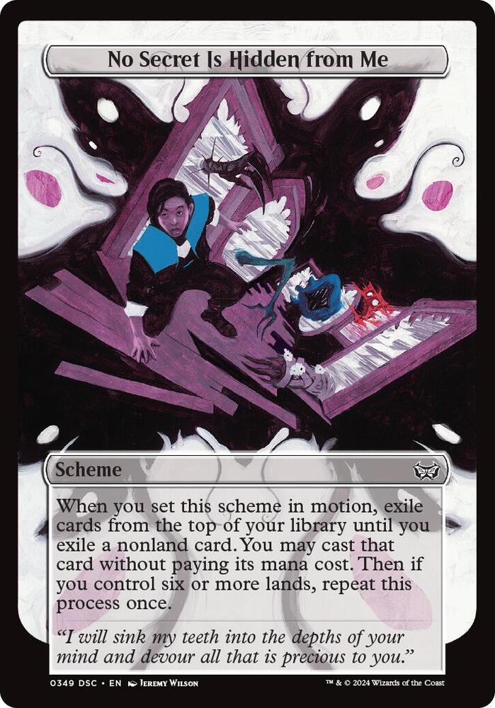 No Secret Is Hidden from Me (Full Art) [Duskmourn: Archenemy]