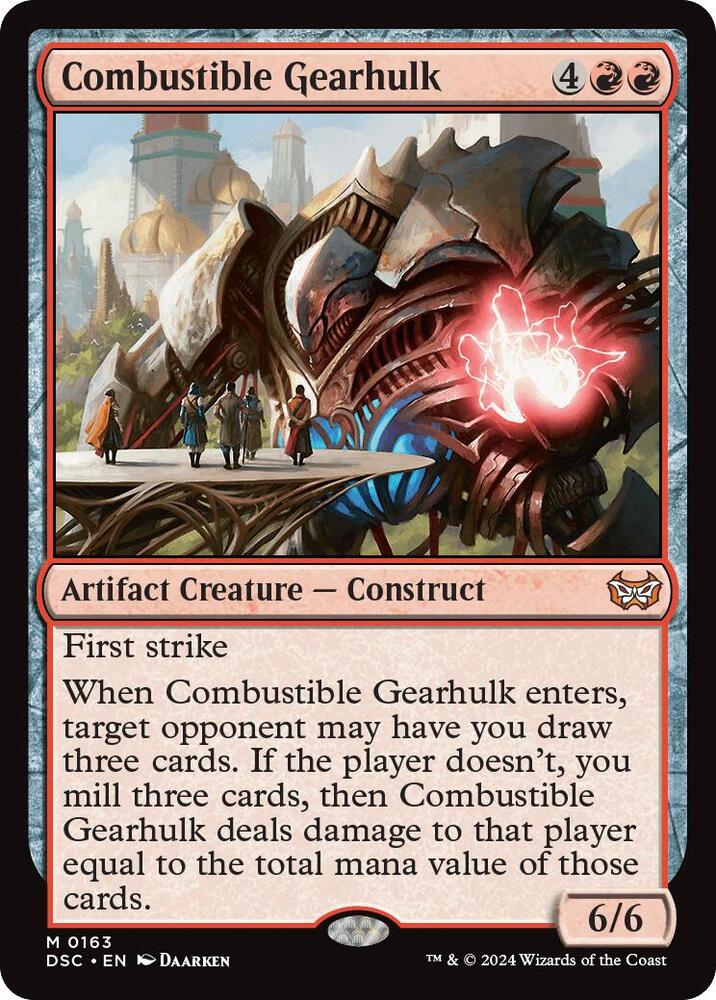 Combustible Gearhulk [Duskmourn: House of Horror Commander]