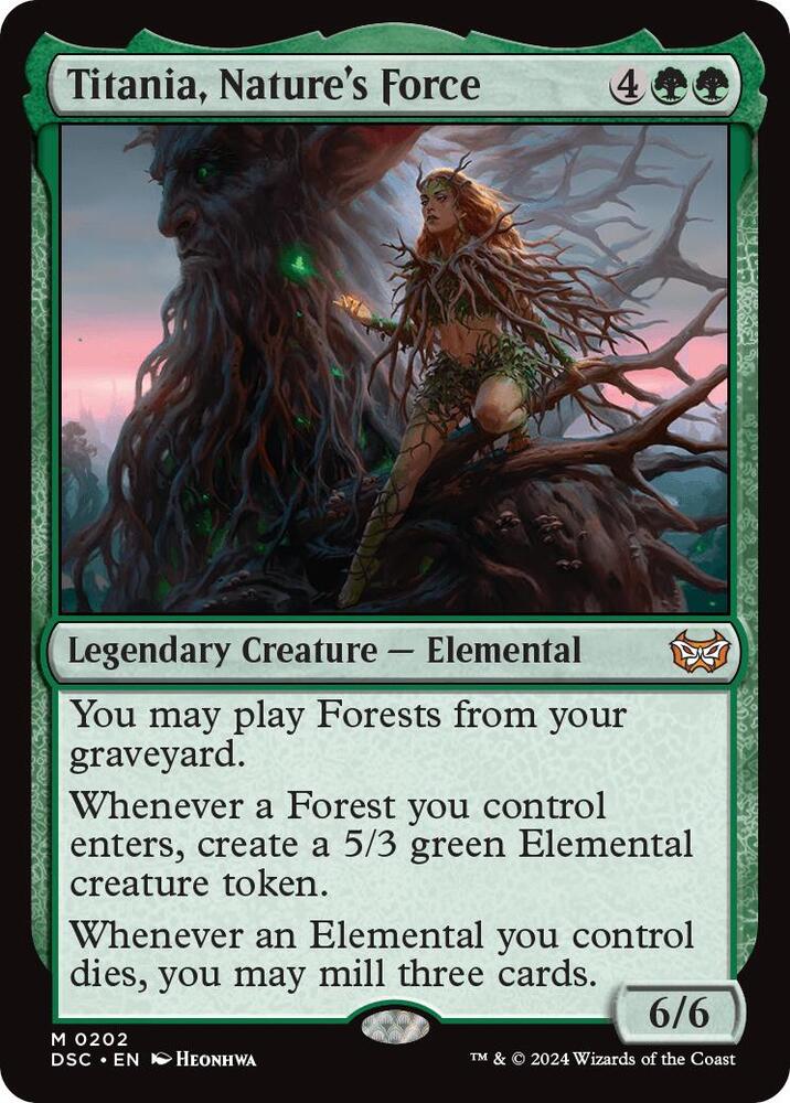 Titania, Nature's Force [Duskmourn: House of Horror Commander]