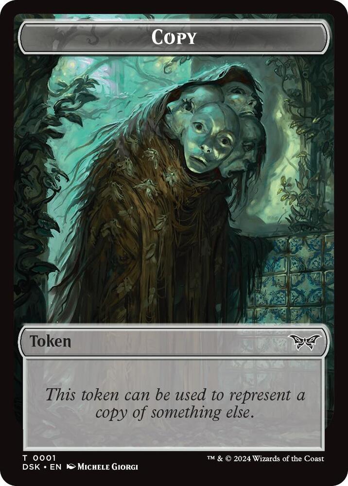 Copy // Manifest Double-Sided Token [Duskmourn: House of Horror Tokens]