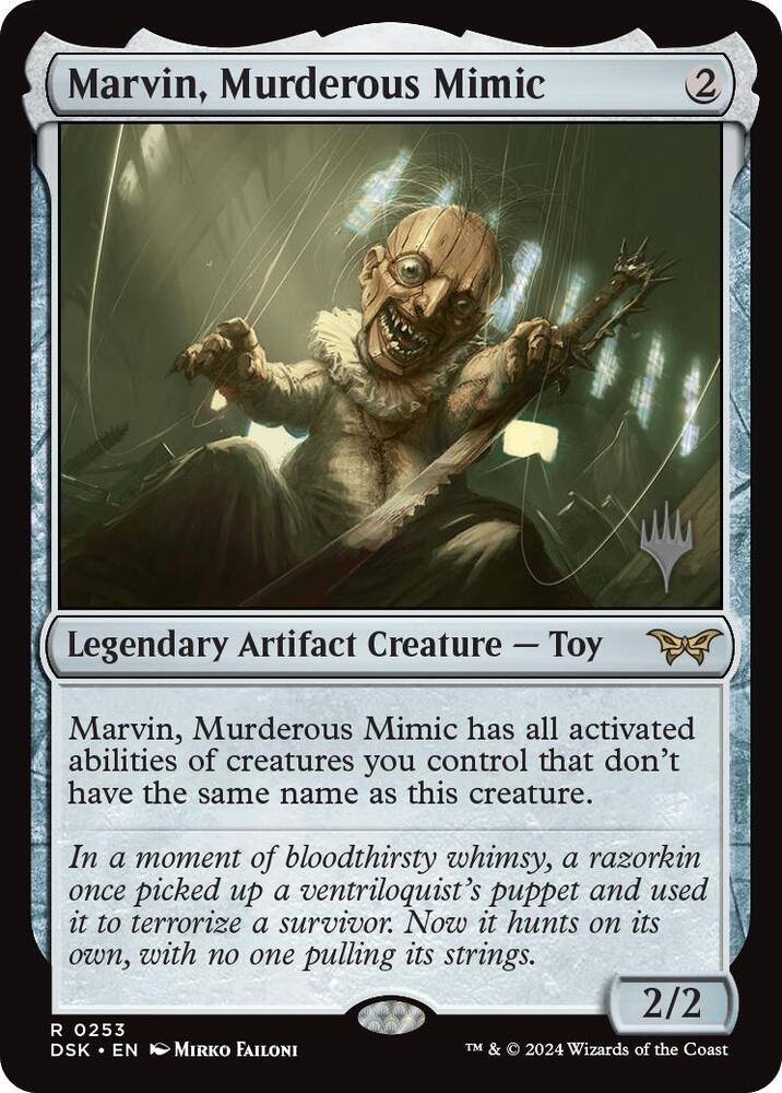 Marvin, Murderous Mimic (Promo Pack) [Duskmourn: House of Horror Promos]