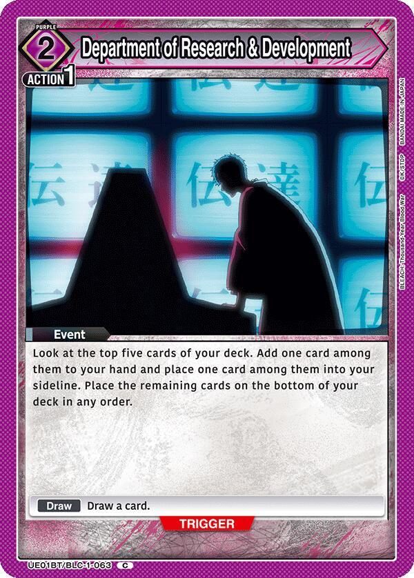 Department of Research & Development (UE01BT/BLC-1-063) [UE01BT: BLEACH: Thousand-Year Blood War]