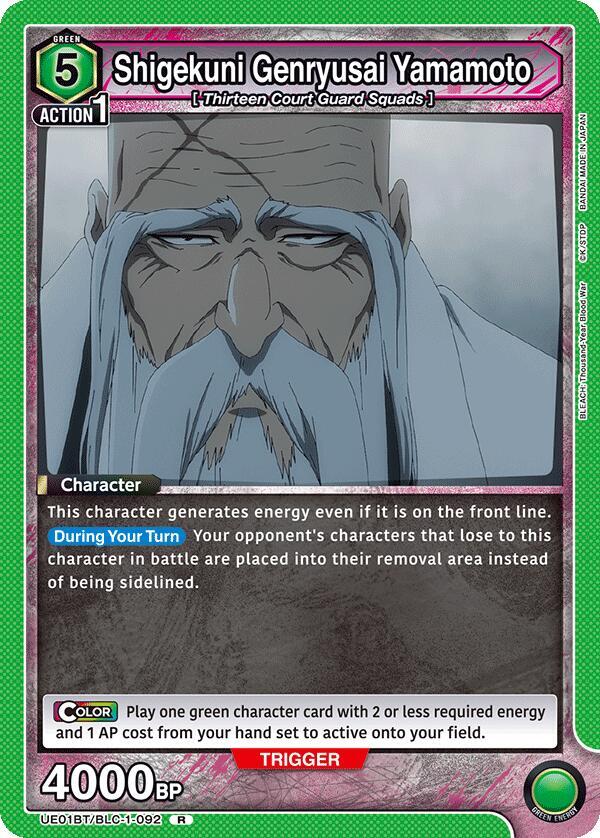 Shigekuni Genryusai Yamamoto (092) (UE01BT/BLC-1-092) [UE01BT: BLEACH: Thousand-Year Blood War]