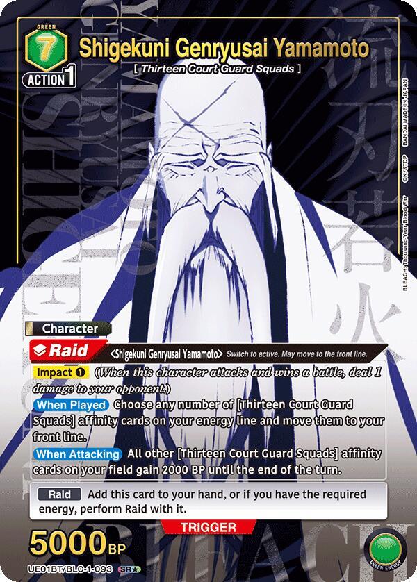 Shigekuni Genryusai Yamamoto (093) (SR*) (UE01BT/BLC-1-093) [UE01BT: BLEACH: Thousand-Year Blood War]