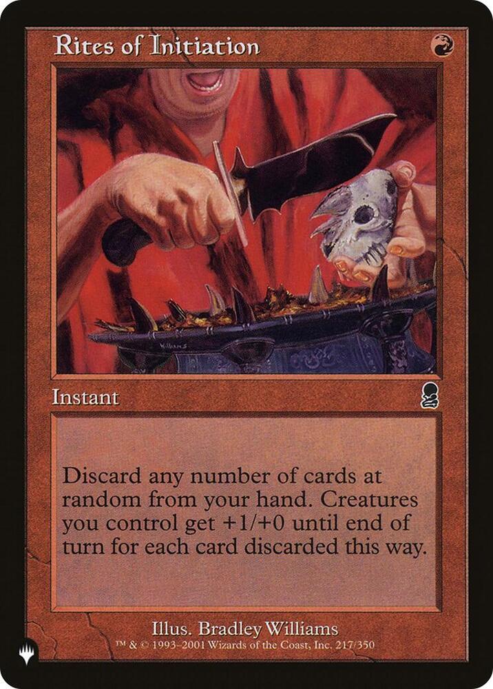 Rites of Initiation [The List]