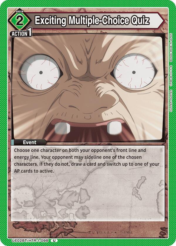 Exciting Multiple-Choice Quiz (UE02BT/HTR-1-098) [UE02BT: HUNTER X HUNTER]