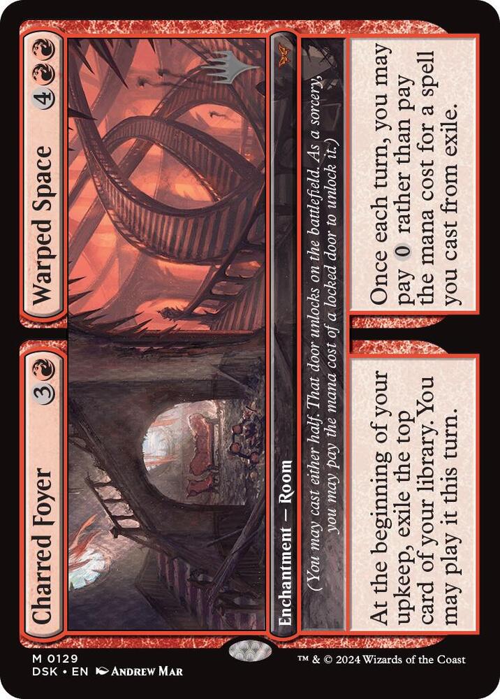 Charred Foyer // Warped Space (Promo Pack) [Duskmourn: House of Horror Promos]