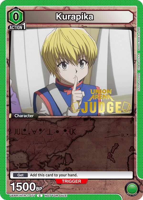 Kurapika (071) (Judge Pack) (UEPR/HTR-1-071) [Union Arena Promotion Cards]
