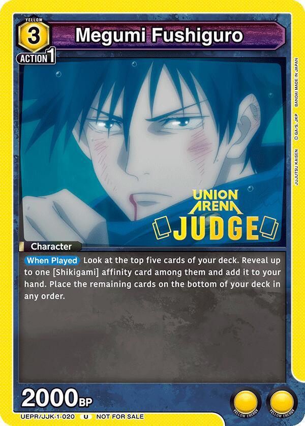 Megumi Fushiguro (020) (Judge Pack) (UEPR/JJK-1-020) [Union Arena Promotion Cards]