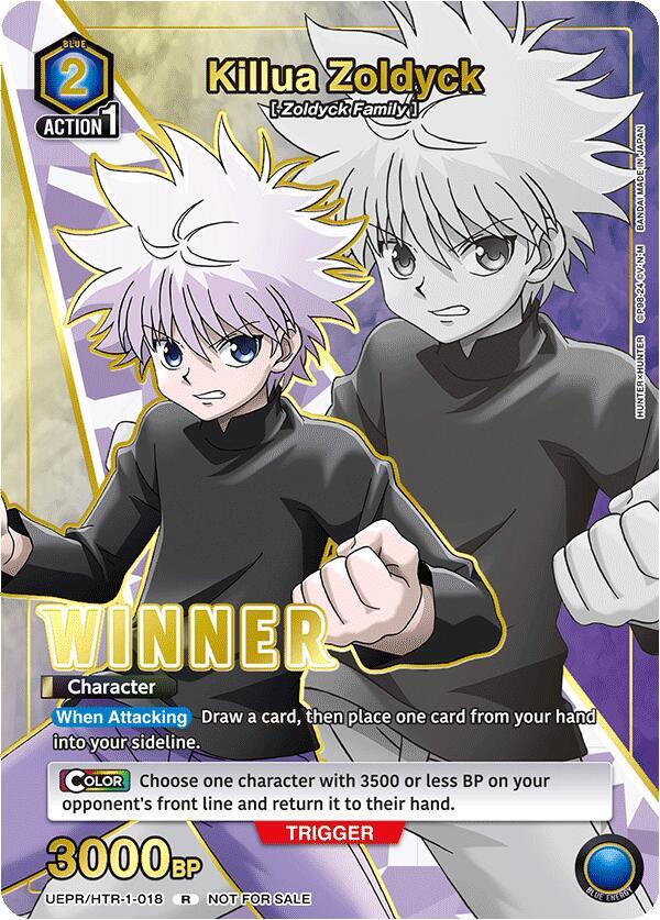 Killua Zoldyck (018) (Winner) (UEPR/HTR-1-018) [Union Arena Promotion Cards]
